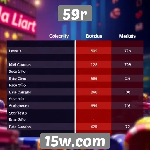 Comparativo entre 59r e outros sites de jogos